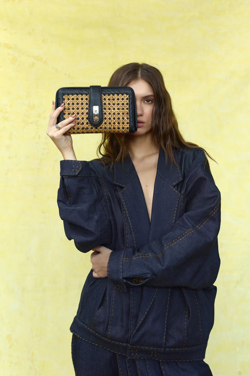 Black woven bag from the Spring / Summer collection